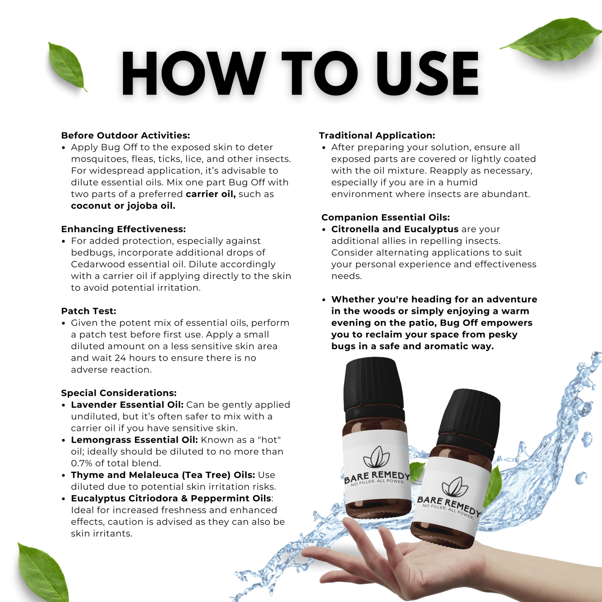 Bug Off Essential Oil Blend: Natural Protection with a Refreshing Scent - BareRemedy