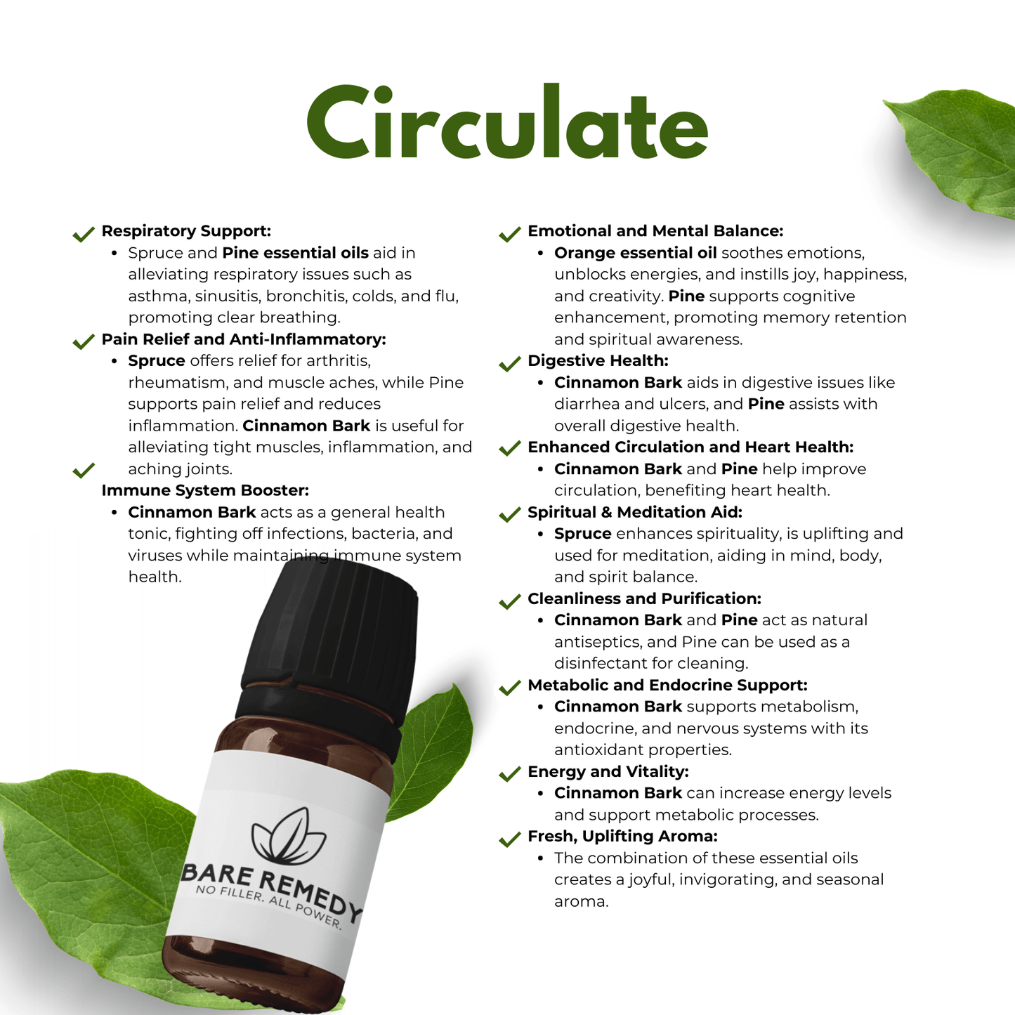 Circulate Essential Oil Blend: Strengthen, Restore, and Revitalize - BareRemedy