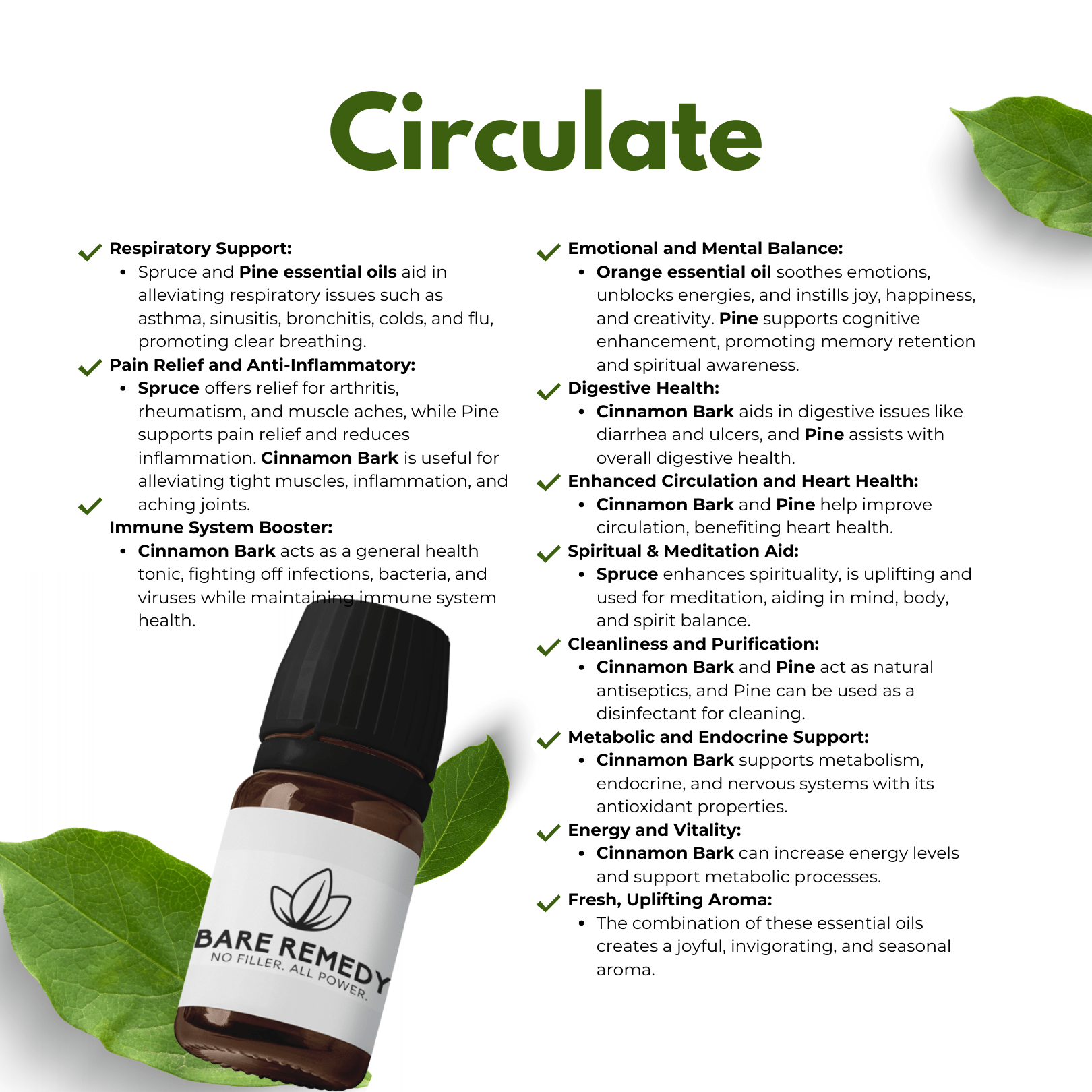 Circulate Essential Oil Blend: Strengthen, Restore, and Revitalize - BareRemedy