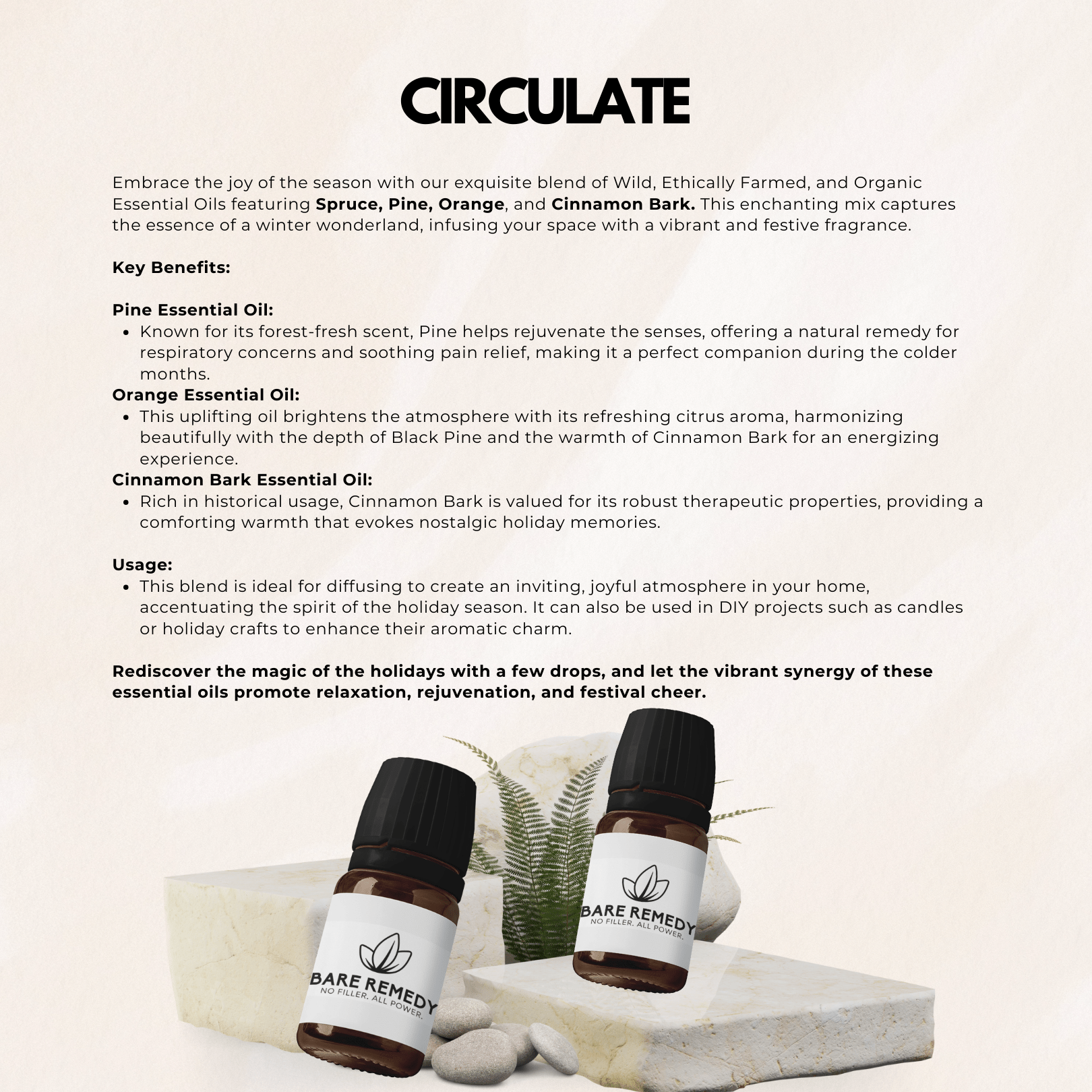 Circulate Essential Oil Blend: Strengthen, Restore, and Revitalize - BareRemedy