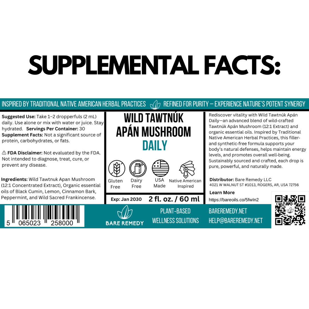 Wild Tawtnuk Apán Mushroom Daily (Children’s) - BareRemedy