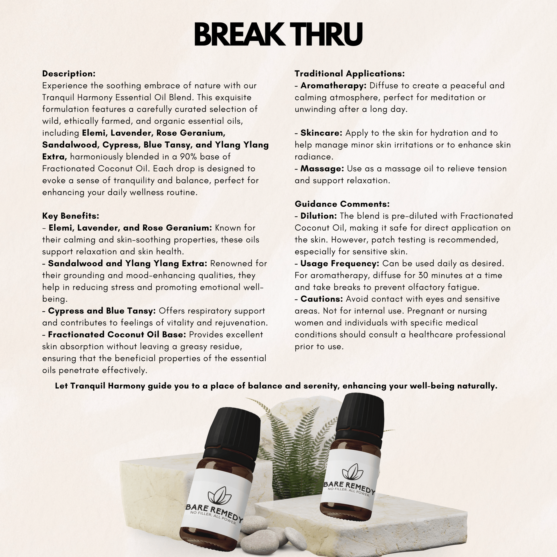 Break Thru Essential Oil Blend: Unlock Emotional Healing & Mental Clarity - BareRemedy