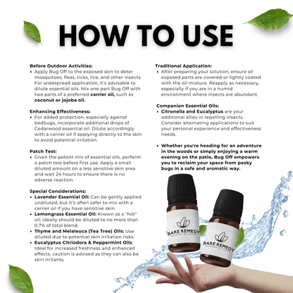 Bug Off Essential Oil Blend: Natural Protection with a Refreshing Scent - BareRemedy