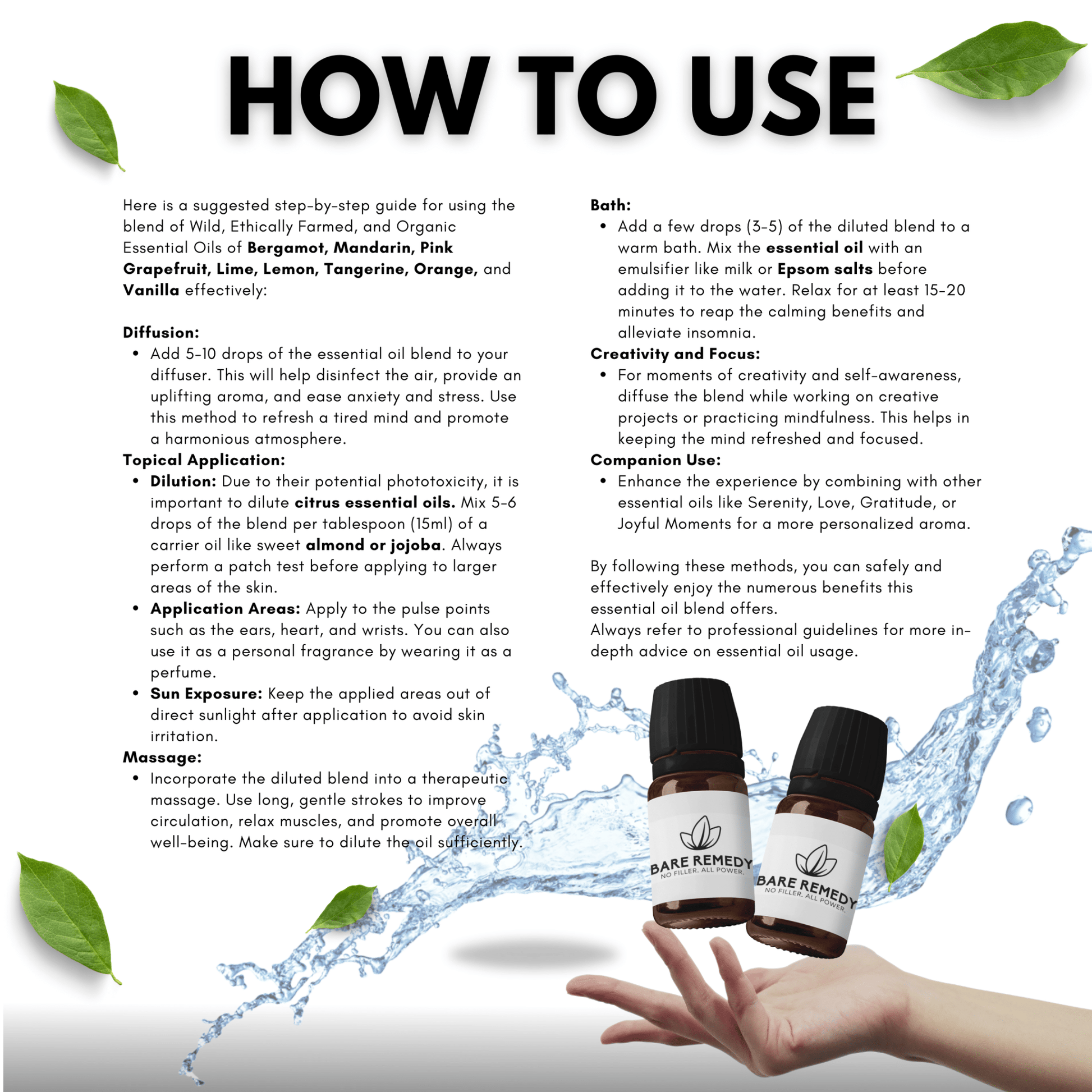 Citrus Bliss Essential Oil Blend: Energize, Uplift, and Restore Joy - BareRemedy