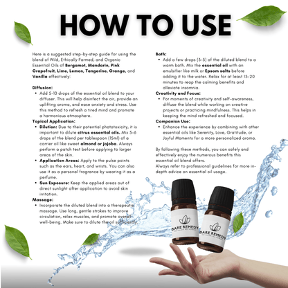 Citrus Bliss Essential Oil Blend: Energize, Uplift, and Restore Joy - BareRemedy