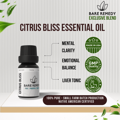 Citrus Bliss Essential Oil Blend: Energize, Uplift, and Restore Joy - BareRemedy