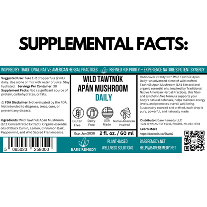 Wild Tawtnuk Apán Mushroom Daily (Children’s) - BareRemedy